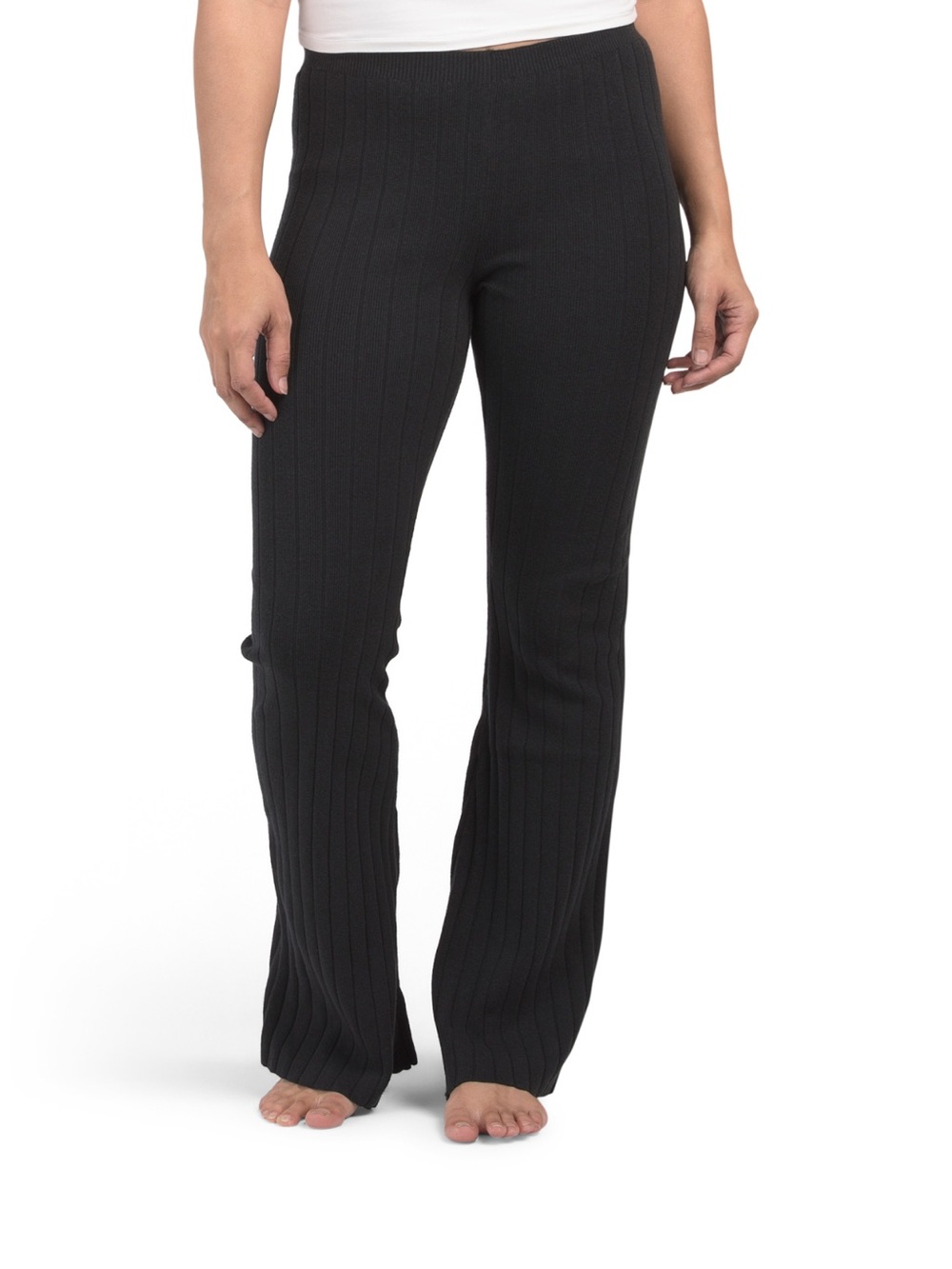 ORGANIC BASICS Soft Knit Rib Flare Pants